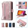 Multi 9-Card Zipper Wallet Case for Xiaomi Mi11T Mi11 Ultra Mi10T Mi10 Mi9T Mi9 Lite Retro Leather Lanyard Wrist Strap Cover