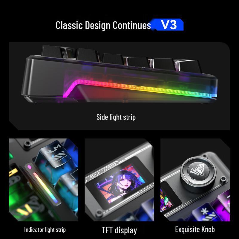 AULA F98Pro V3 Custom Transparent Mechanical Keyboard