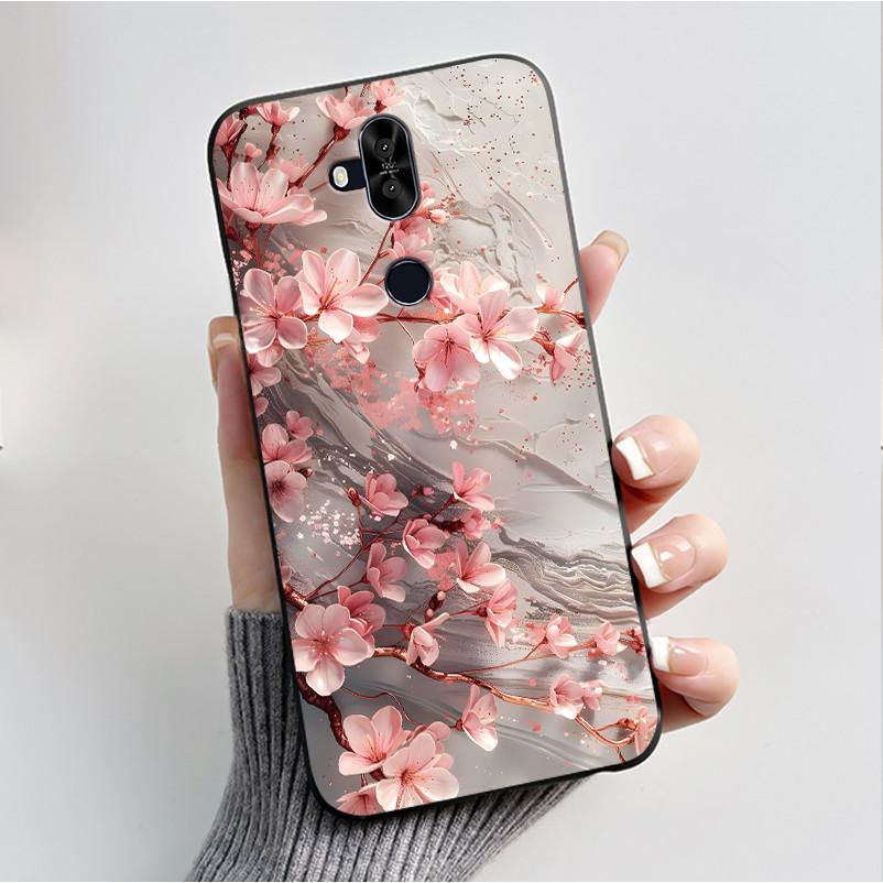 Luxury Fashion Flower For Asus Zenfone 5 Lite ZC600KL 5Q ZC600KL X017DA Silicone Phone Case Protective Back Shell Soft TPU Cover