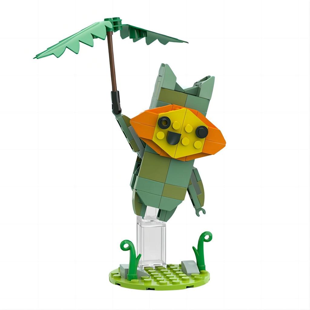 DIY Building Block Set, Animal-themed, Green-haha! The Legend of Zelda Mascot Figurine Toy.
