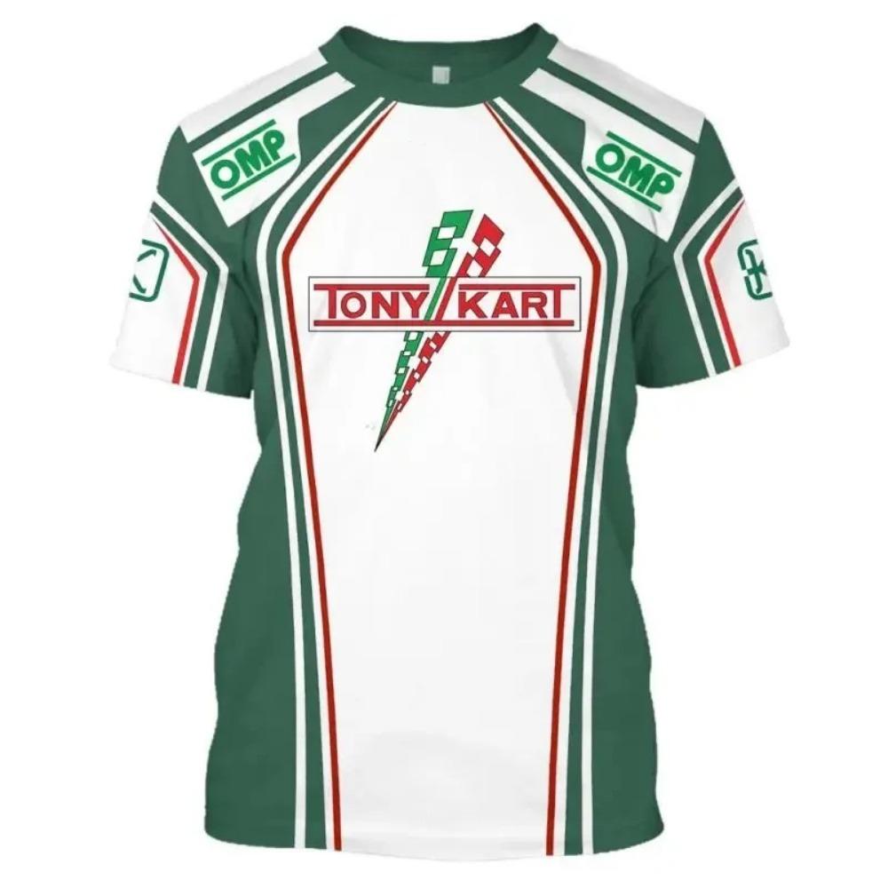 Tony Kart Rennjerseys Kartfans T-Shirt Outdoor Sport Kurzarm T-Shirts Herren Damen Oversized T-Shirts Sommer Schnelltrocknendes T-Shirt