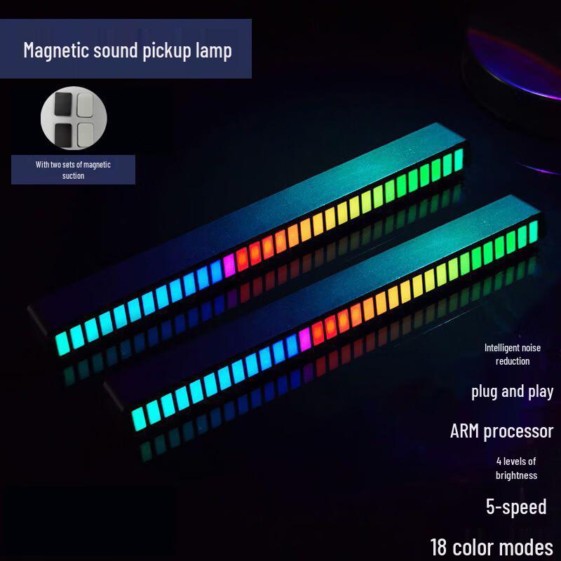 Digarun Magnetic RGB Sound-Activated Ambient Light