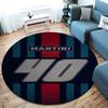 Martini Racing Round Area Rug,Carpet Rug for Living Room Bedroom Sofa Playroom Decor,Non-slip Floor Mat