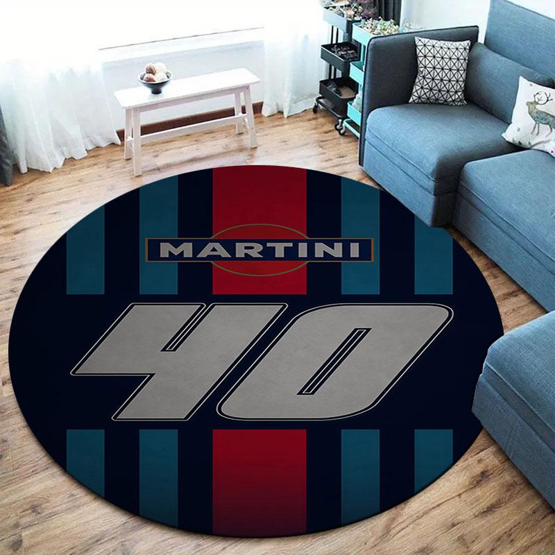 Martini Racing Round Area Rug,Carpet Rug for Living Room Bedroom Sofa Playroom Decor,Non-slip Floor Mat