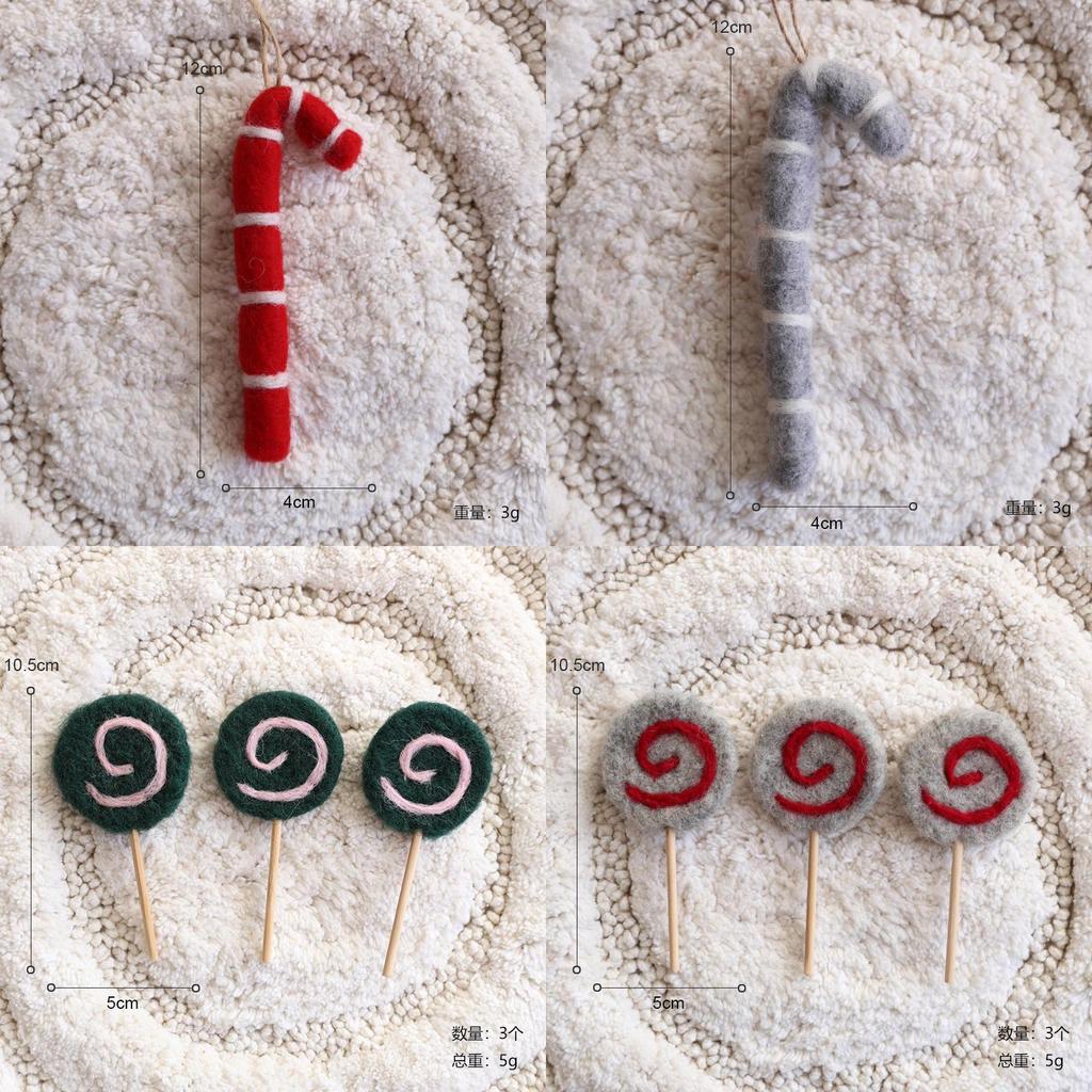 Christmas Scene Decor Lollipop Ice Cream Shape With Diy Hanging Toys For Holiday Festive Decorating