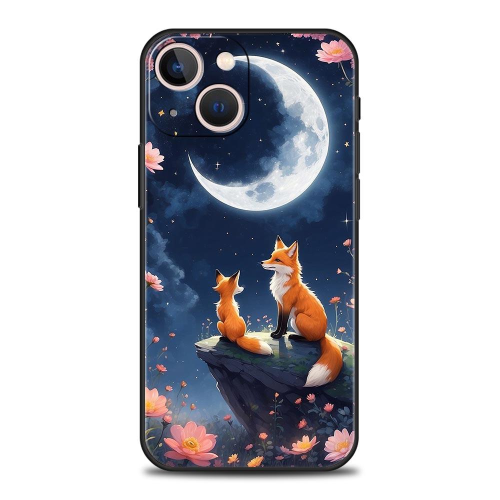 Phone Case Cover for iPhone 17 Pro Max 16 15 14 13 12 11 Pro Max Plus 17AIR Shockproof Soft TPU Shell Cute Animal Fox Fundas Bag