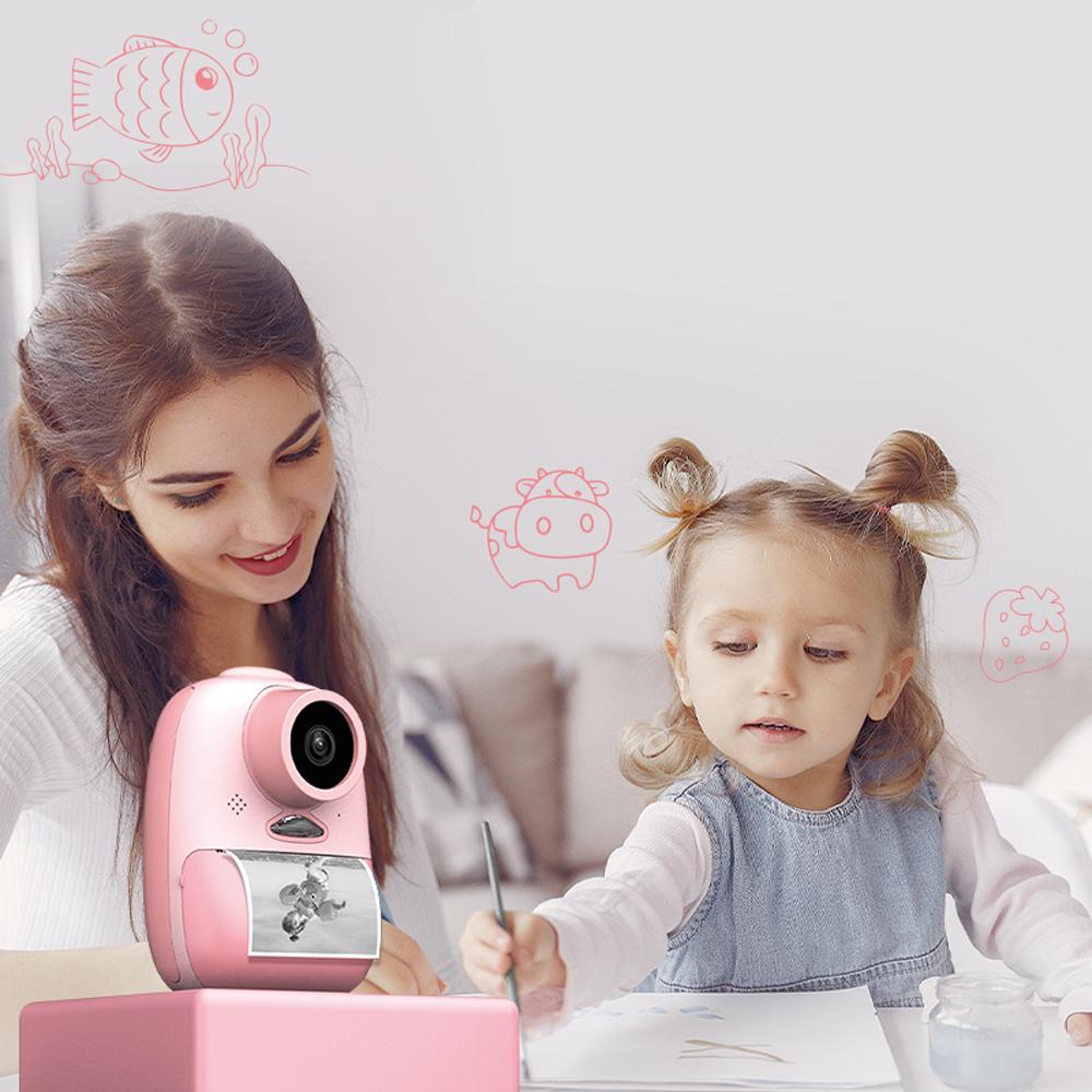 Instant Print Camera for Kids 1080P Resolution Portable Inkless Thermal Printing 26MP Digital Video