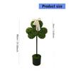 Artificial False Shamrock Plant In Pot No Maintenance Required For Holiday Decoration