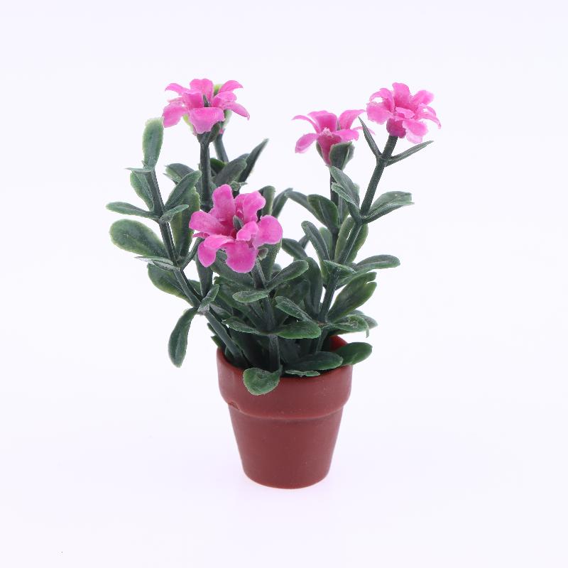

1/12 Dollhouse Flower Potted Figure Dollhouse Micro Landscape Garden Scene Ornament Doll House Ornament Toys Perfect Gift красный