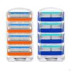 4 Pieces Stainless Steel Refillable Refill Shaver Cartridges, Blades Refills for Shave Beard