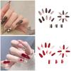 Nail Tips Popular Japanese Style NIUANIUA Fashion Nail Art Cute Long Nail Tips Nail Set with Nail File Bridal Nails Glossy Gradient 6-Pack (144