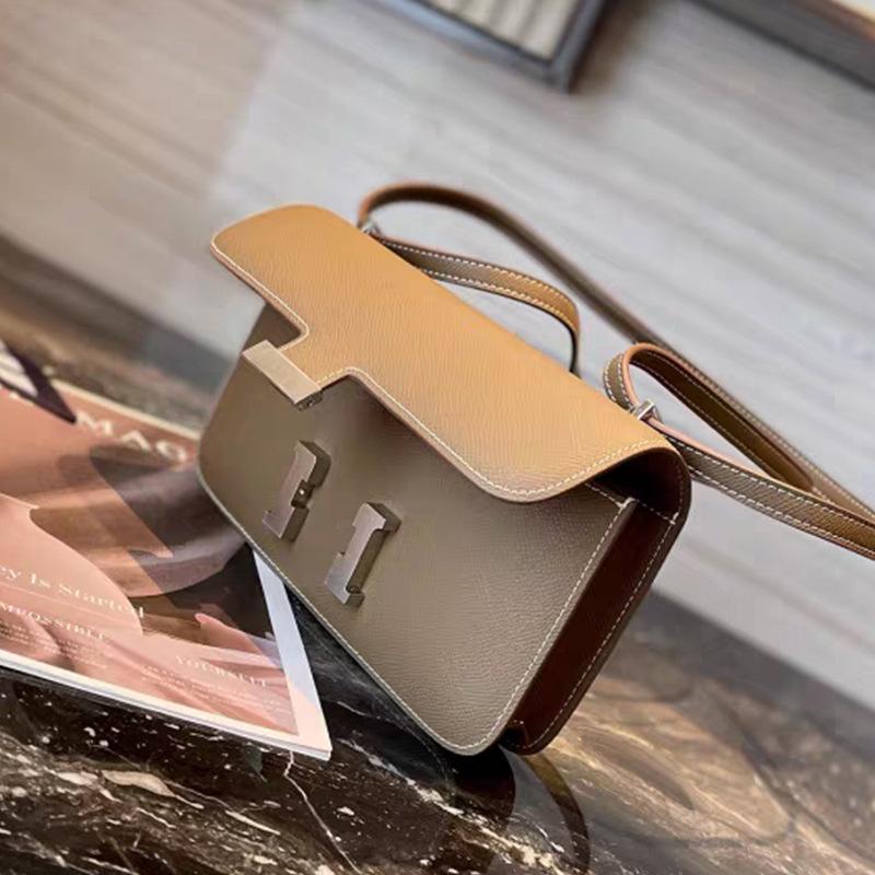 Nuova borsa orizzontale a spalla singola da ascella in pelle con motivo a palma borsa da donna piccola messenger