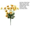Yellow Artificial Sunflower Bouquets Mini 22 Heads Fake Sunflower with Stem for Home Party DIY Wedding Bouquets Baby Shower Outdoor Indoor Decoration