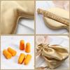3-Piece Sleep Eye Mask Set With Earplugs Storage Pouch Light-Blocking Travel Rest Aid Adults