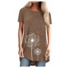 Women's Plus Size  Print T-shirt Short Sleeves Casual Blouse Loose Tops