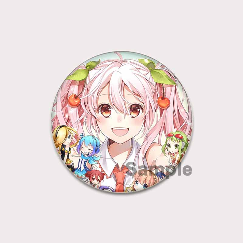 

32/44/58 мм Музична гра Рожева Брошка Міку Шпильки Мультфільм Косплей Значок для рюкзака Капелюх Декор Ювелірні вироби Аксесуар Шпилька ручної роботи Подарунки 32mm