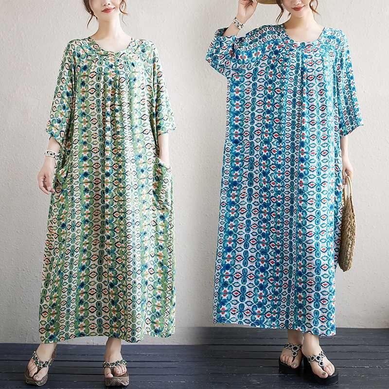 

Women s Versatile Wardrobe Long Dress one size fits all зелений