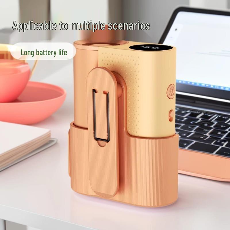 USB-Charged Clip-On Waist Fan: Portable, Bladeless, Desktop & Handheld with Smart Display Military Green