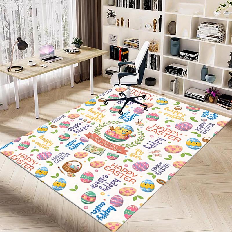 1PC Easter Eggs Non-Slip Floor carpet, Office, family, bedroom, Studio - Large Area Rug, Vibrant Colors-C0473