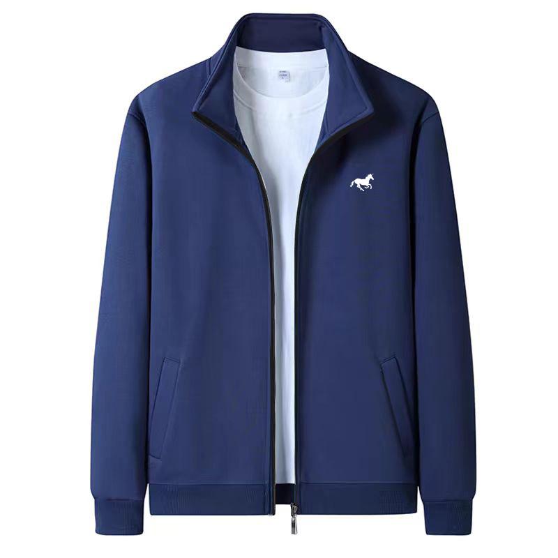 Men's Casual Sports Solid Color Pullover Sweatshirt for Autumn and Winter, Men's Fashionable Printed Non Velvet Sweatshirt