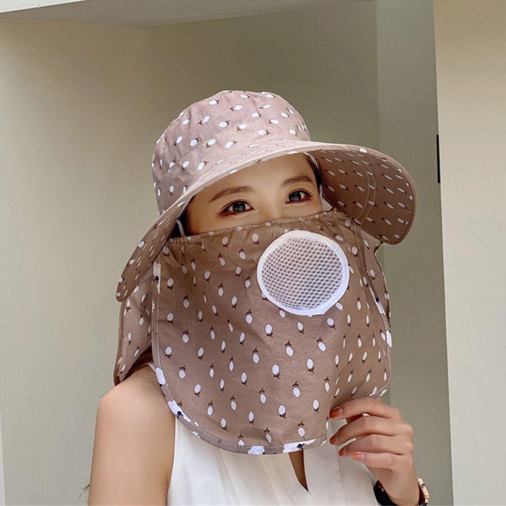 Wide Brim Sun Protection Face And Neck Summer Sunscreen Fashion Protective Cover  Women