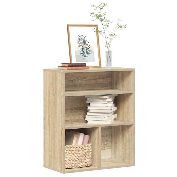 VidaXL Bibliothèque chêne sonoma 60x30x71,5 cm bois d'ingénierie, armoire de rangement, étagère de rangement, unité de 860312