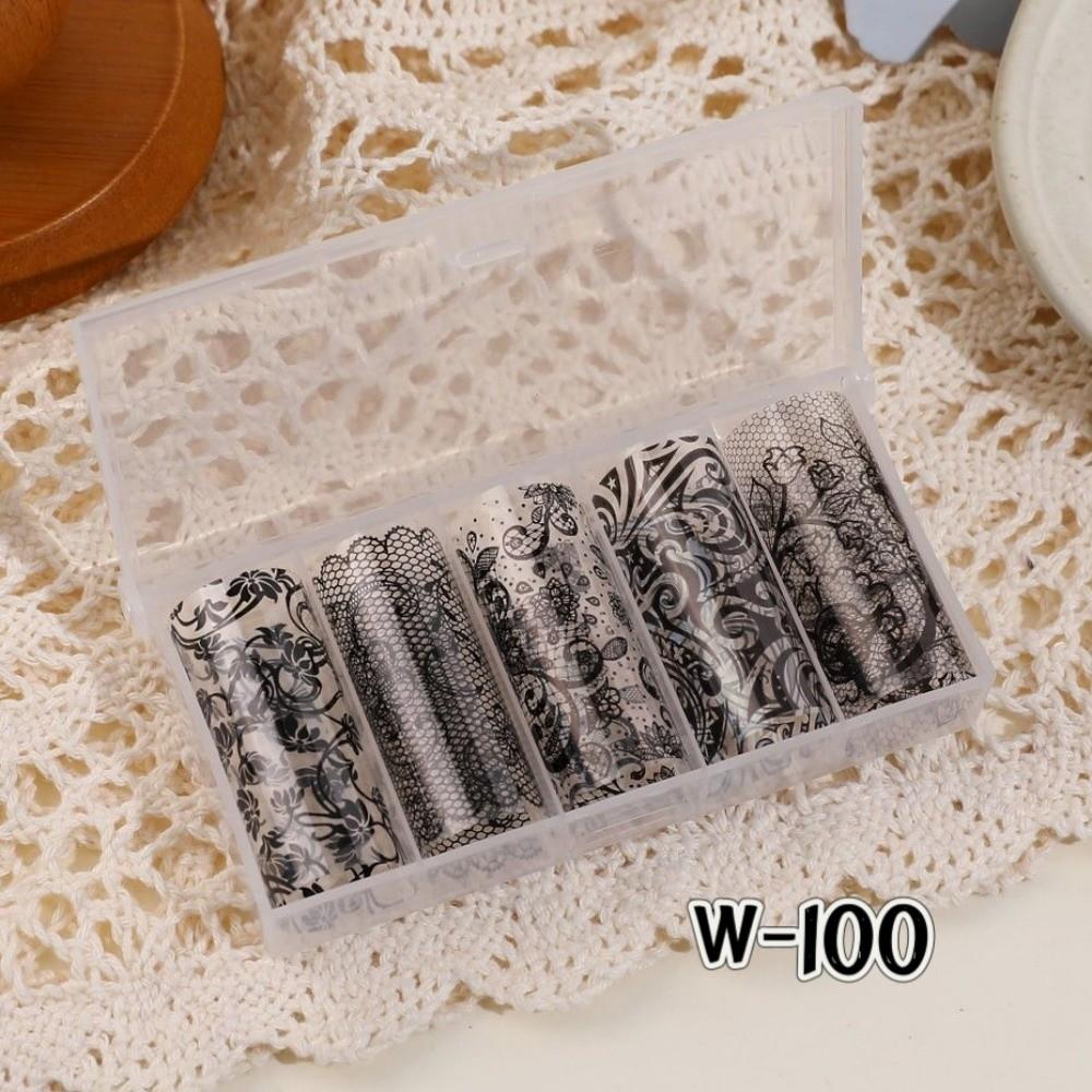 Lace Design Nail Stickers Laser Nail Art Stickers Fashion Nail Foils  Manicure DIY