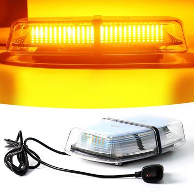 12V 24V Bernsteingelbes LKW-Auto-LED-Blitzlicht-Dachlicht Becaon Polizei-Notfallrettung Magnetisches Fahrzeug-Krankenwagen 72SMD