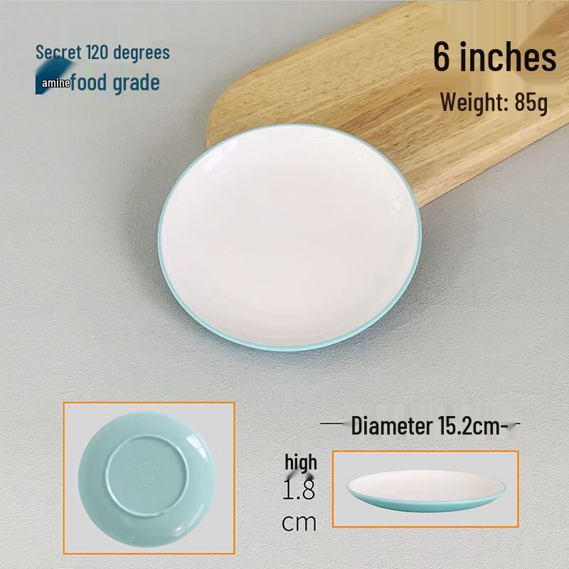 LIJIA FITMENT LJ Dual-Color Melamine Round Plates (10-Pack)