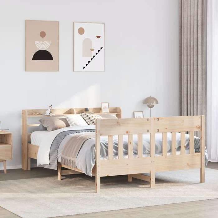 VidaXL Bed Frames Without Mattress 120x190 Cm Solid Pine Wood 3307023