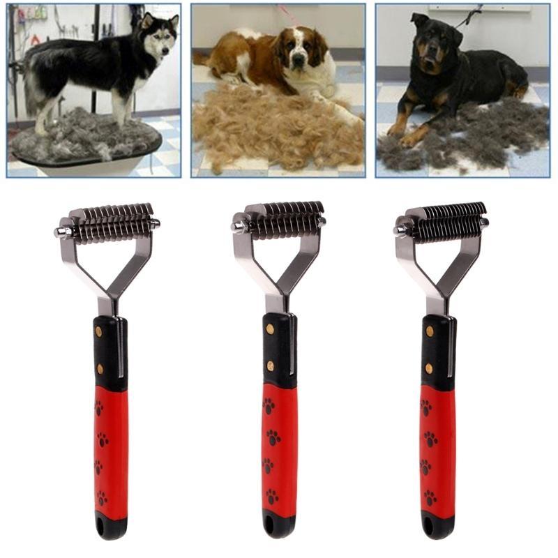 Mehrblatt-Pflege-Haarkammbürste für Hunde Katzen Glattes Durchkämmen von Verfilzungen und Knoten Professionelle Ausbürstbürste Top-Verkauf