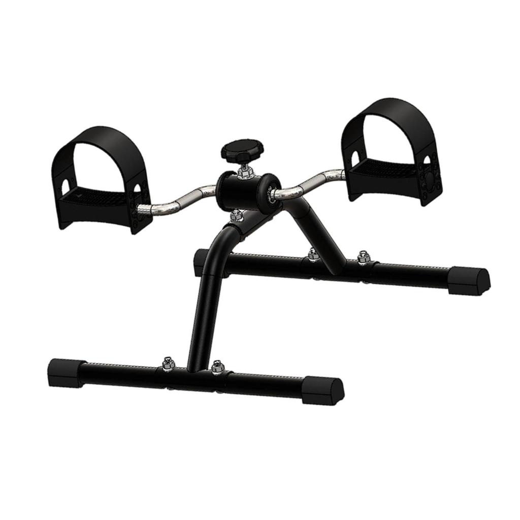 Mini Exercise Bike Sitting Down Cardio Step Machine for Office Indoor Sports Black