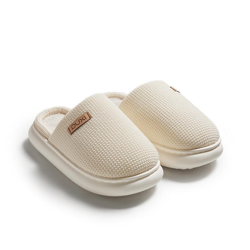 Park Seo-yun Baumwollfleece-gefütterte Winterhausschuhe - Unisex, Warm, Dicksohlig, Bequem für Zuhause