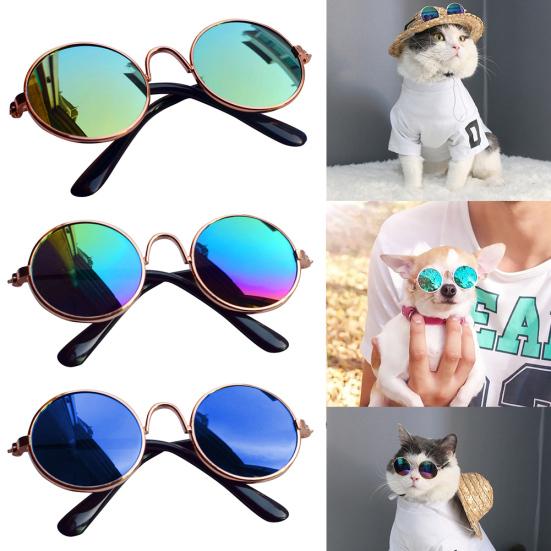 Fashion Pet Puppy Dog Cats Sunglasses Eye-Wear Protection Glasses Photo Props