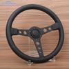 Universal JDM 350mm 14Inch Prototipo Black Edition Suede Leather Racing Sport Steering Wheel Auto Accessories
