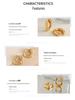 French-Inspired U-Shaped Gold-Plated Twist Earrings for Women: Unique Niche Design with a Sophisticated Touch