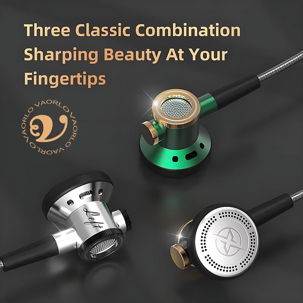 D08 Metal HiFi 3.5mm/Type-C In Ear Wired Earphone Flat Head Headsets With Mic Clear Sound Bass Headphones For Sports Music Gamer