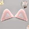 Motorcycle Helmet Cat Ear Plush Patch with Tail for Snowboard Ski Helmet