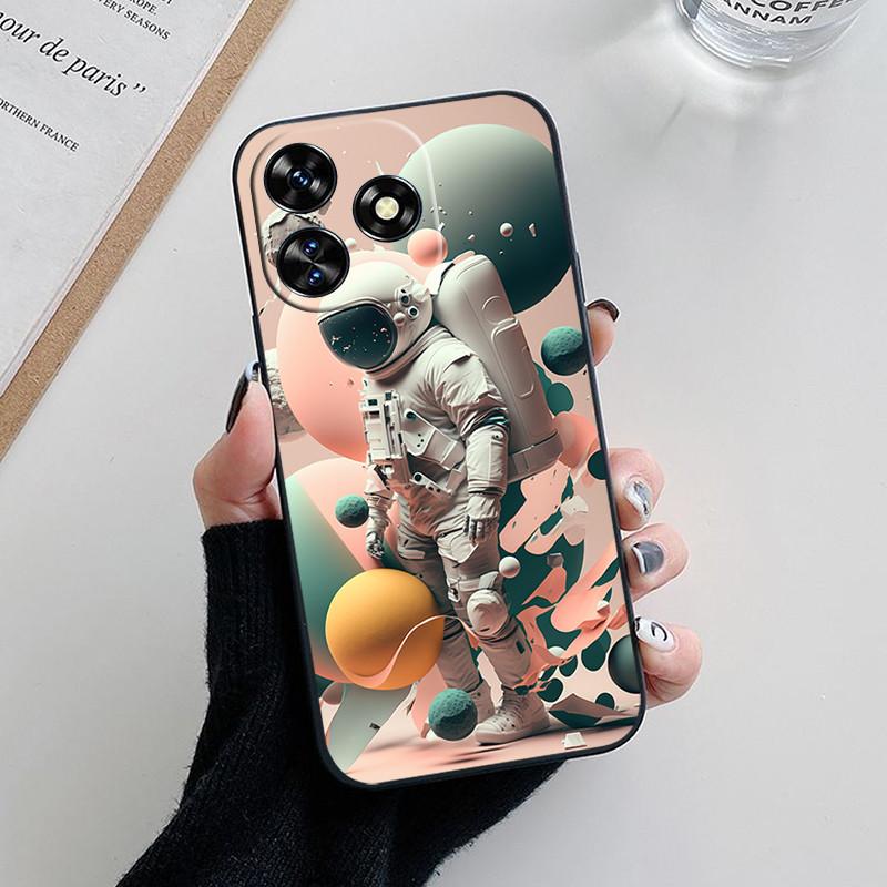 For Oukitel C51 Case C 51 Cute Fashion Panda Flower Cover Silicone Soft Slim Coque Funda Case For Oukitel C51 OukitelC51 Bumper