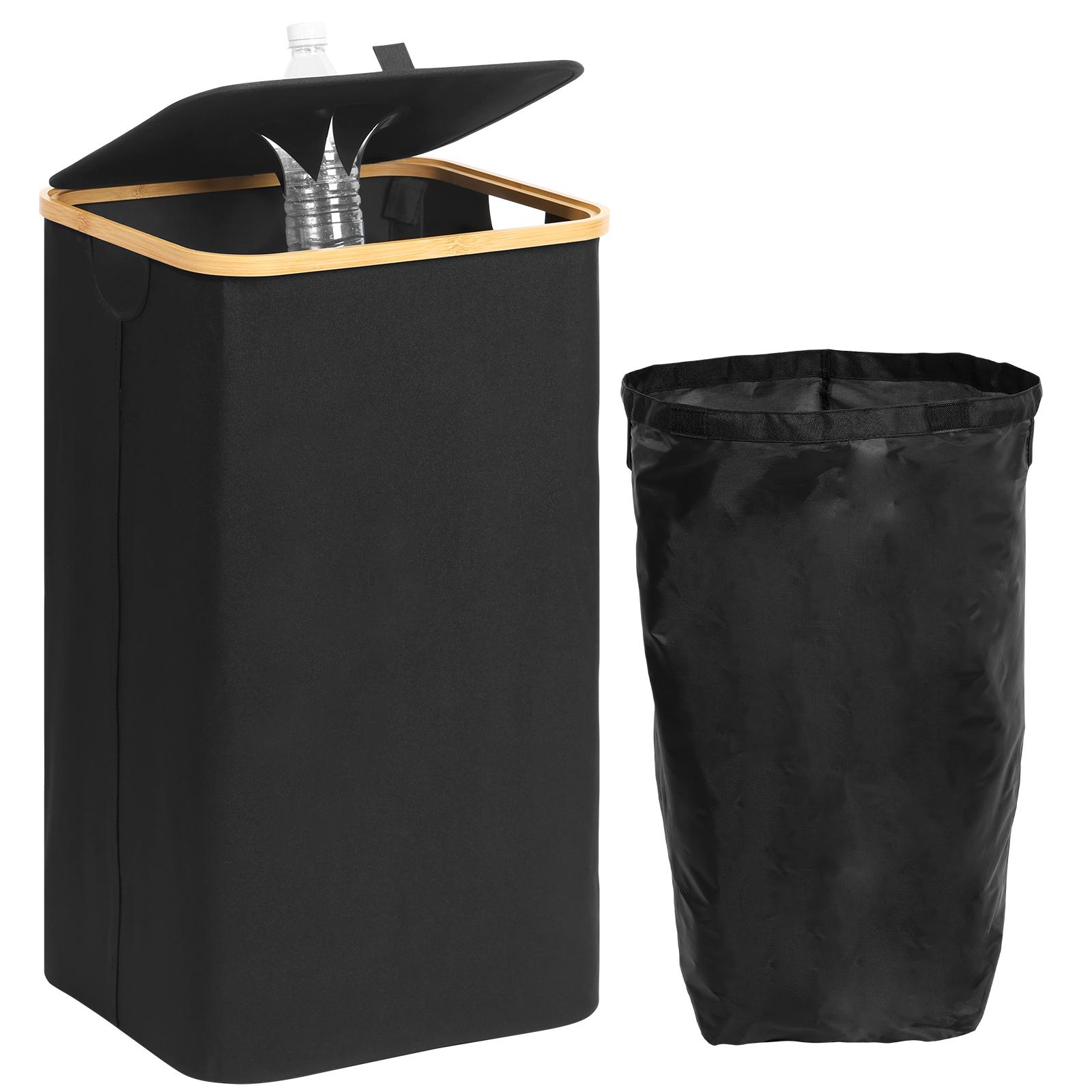 

110 л домашний контейнер для вторичной переработки складной контейнер для хранения вторичной переработки с многоразовым внутренним мешком для кухни перерабатываемые бутылки банки стеклянные коробки 110L чёрный