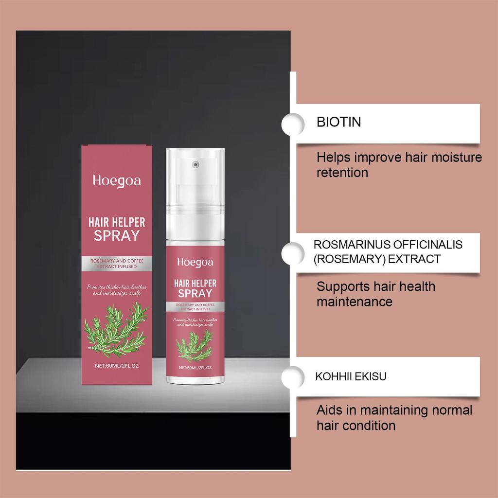 Scalp & Hair Care Spray, Gentle Moisturizing, Volumizing, Lightweight & Smooth Hair, Daily Hair Nourishing Mist