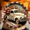 Vintage Metal Tin Sign Floral Truck Wall Art Pub Garage Decor Home Bar Man Cave Plaque