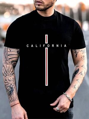 Camisetas para Hombre con Estampado de Letras de California Camisetas de Marca de Moda Camiseta de Algodón para Mujer Manga Corta Camiseta Ropa Envío Gratis