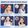 Silicone Ice Roller Massager For Face Eyes - Natural Skin Care Cooling and Eliminating Eye Bags Reusable and Soothing