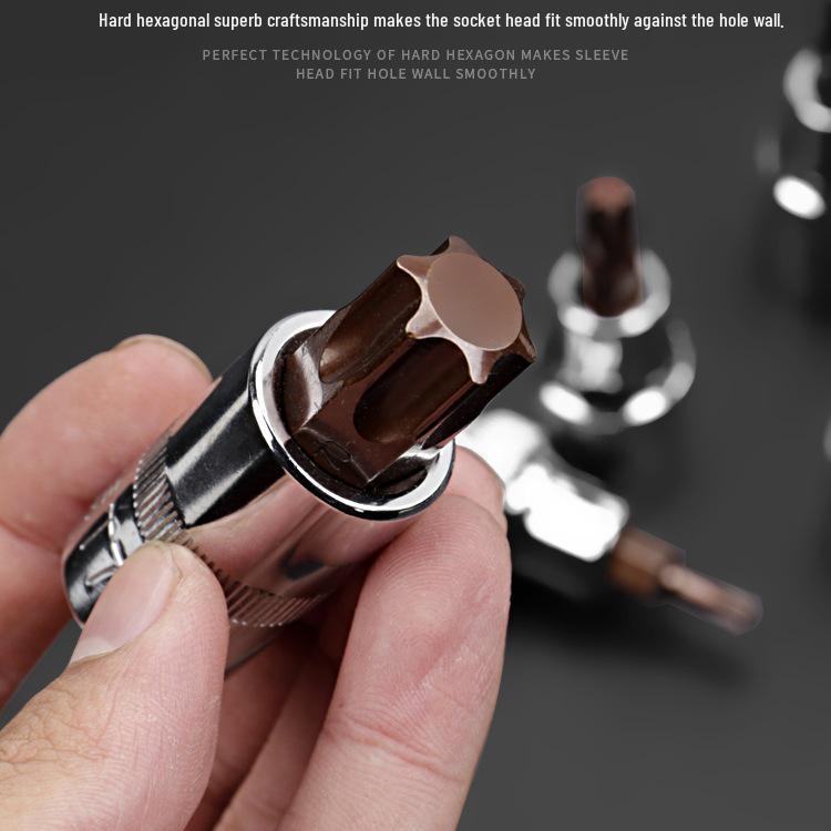 Multibit Screwdriver with Flower, Hexagon, Torx, Spline, and Six-Lobe Heads