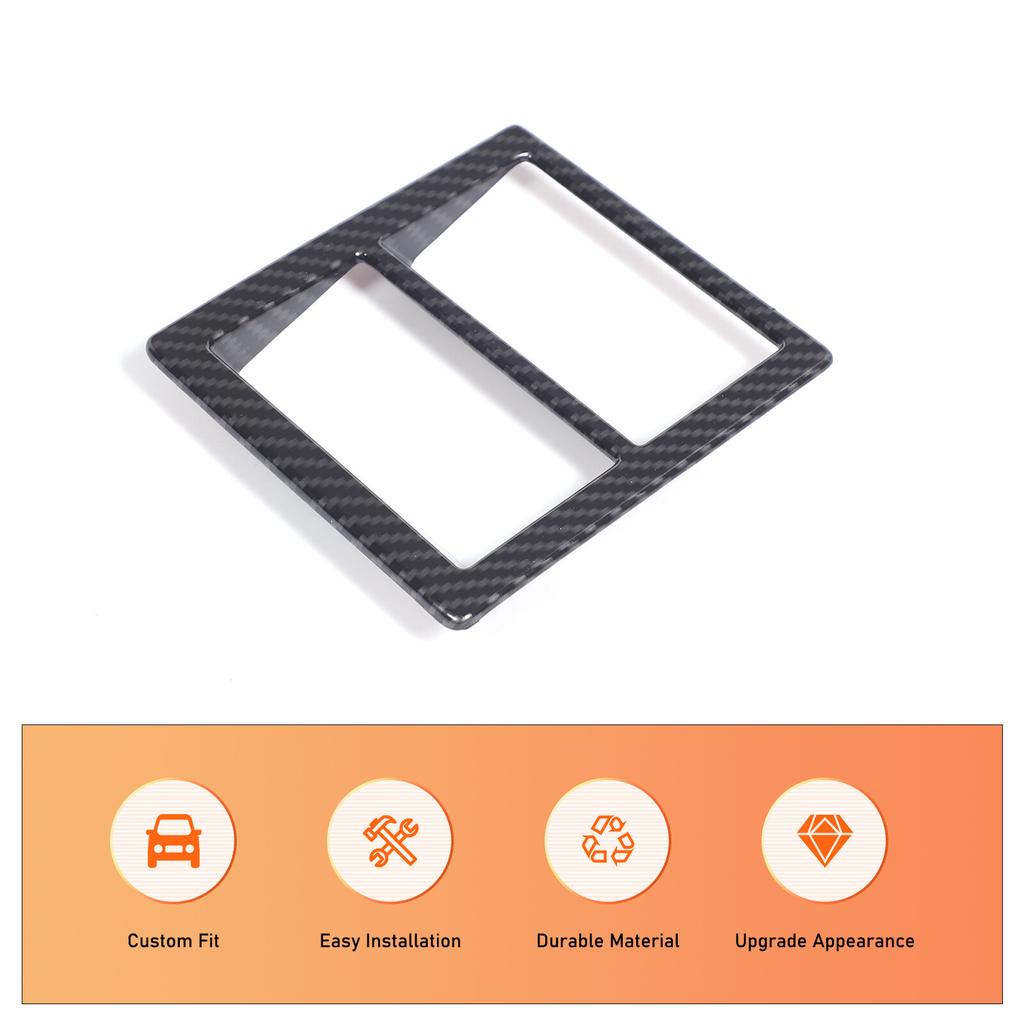 LHD Carbon Fiber ABS Headlight Adjustment Switch Trim For Toyota Hilux 2016-
