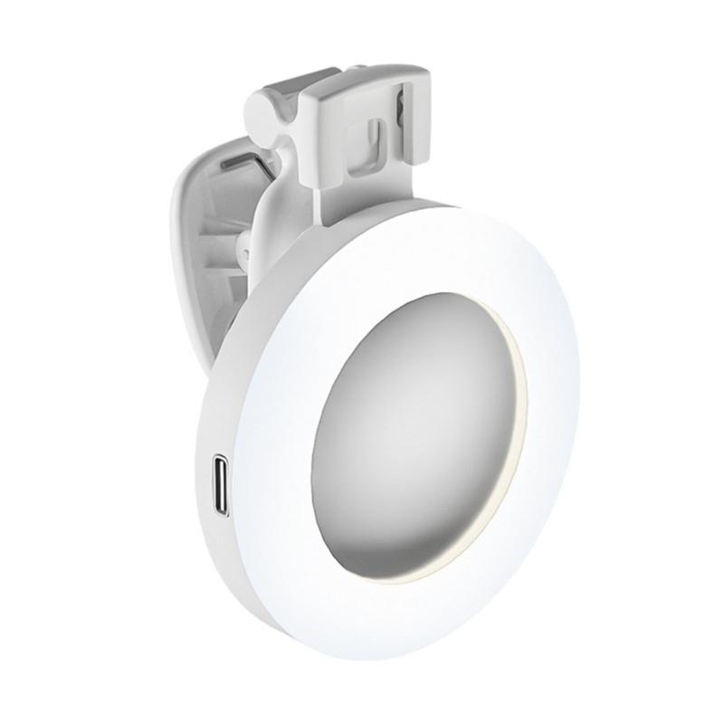 

Mobile Phone Fill Light Rechargeable 3 Modes Adjustable Brightness LED Lamp Clip On For Mobile Phone Make Up Fill Light 1