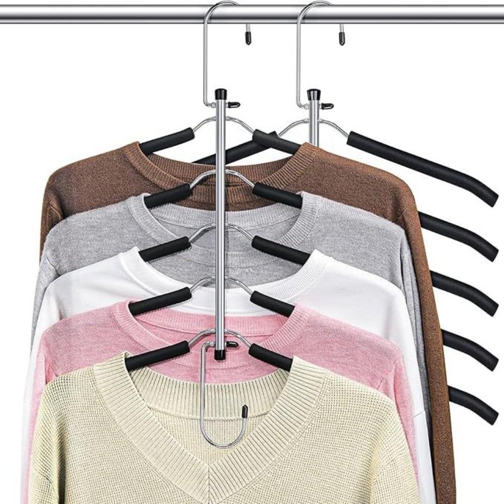 Traceless Non-Slip Clothes Rack Heavy-Duty Closet Organizer Sturdy Space Saving Hanger Bedroom