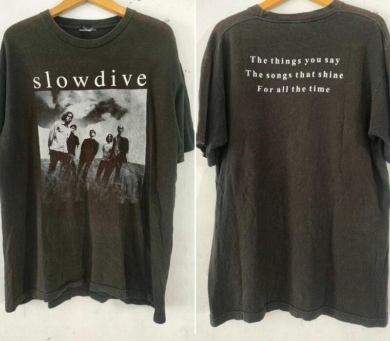 

Slowdive 90s 2 sided short sleeve black T shirt Men Women S5XL NH10242 Unisex T-Shirt XXL