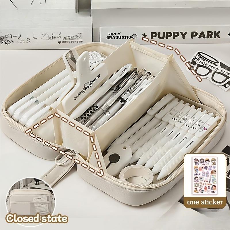 Ins style large-capacity pen bag, new makeup bag, pencil stationery storage box, stationery pen bag